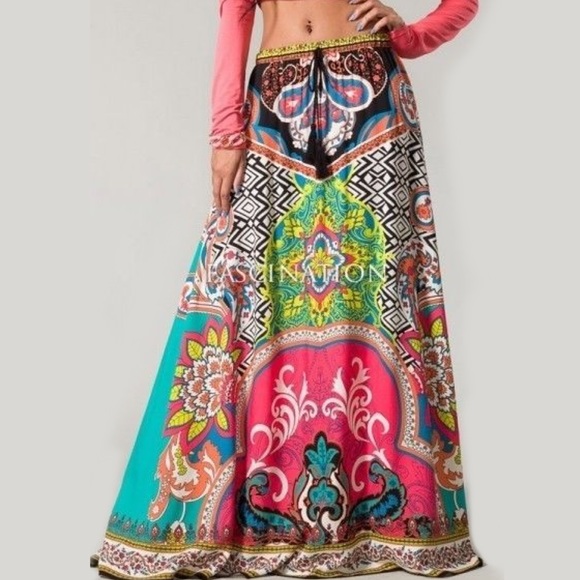 Flying Tomato Dresses & Skirts - Flying Tomato Moroccan Boho Maxi Skirt